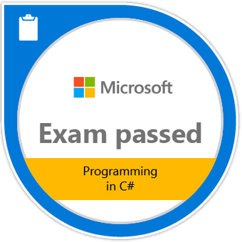 Exam 483: Programming in C# badge